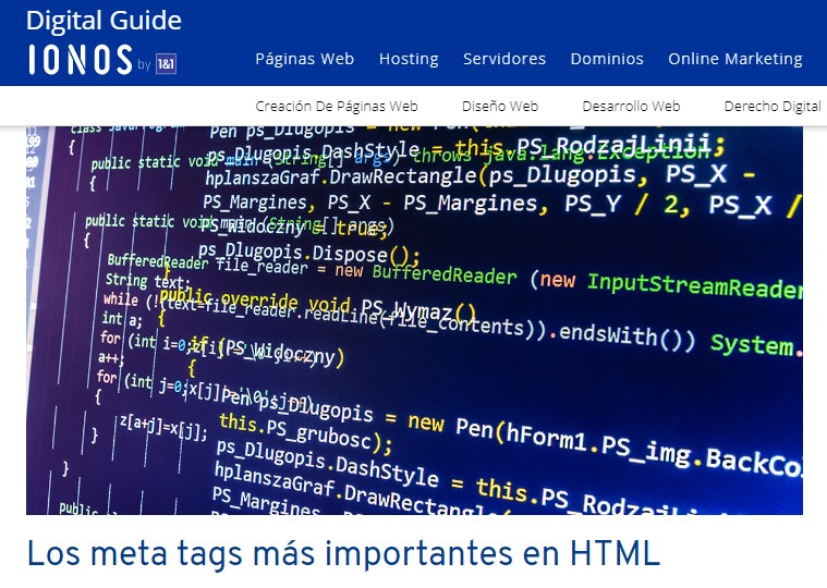 Ionos consejos sobre palabras clave nuestro sitio web
