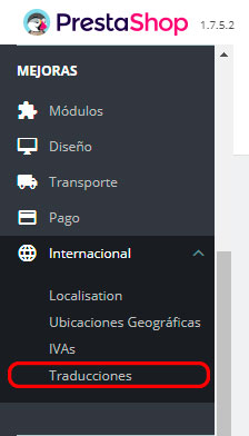 Sin titulo modificar textos prestashop